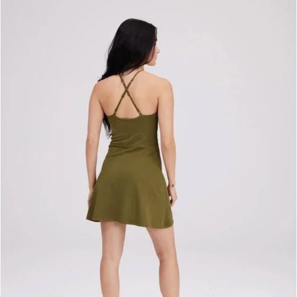 GIRLFRIEND COLLECTIVE Naomi Exercise Dress Fern Green New Preppy Tennis {LL47} - Picture 2 of 7